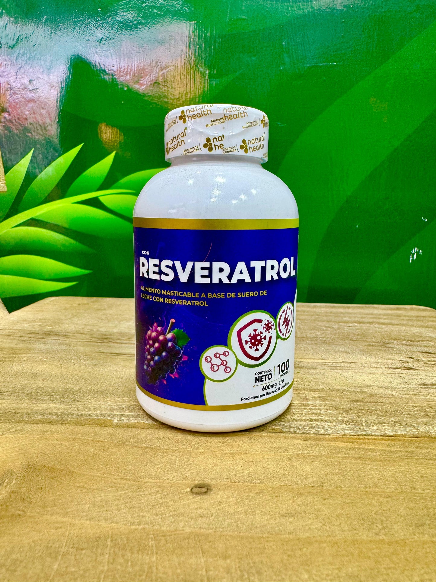 NATURAL HEALTH RESVERATROL *100 UND
