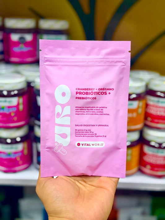 URO CRAMBERRY + OREGANO + PROBIOTICOS + PREBIOTICOS X90 CAPSULAS