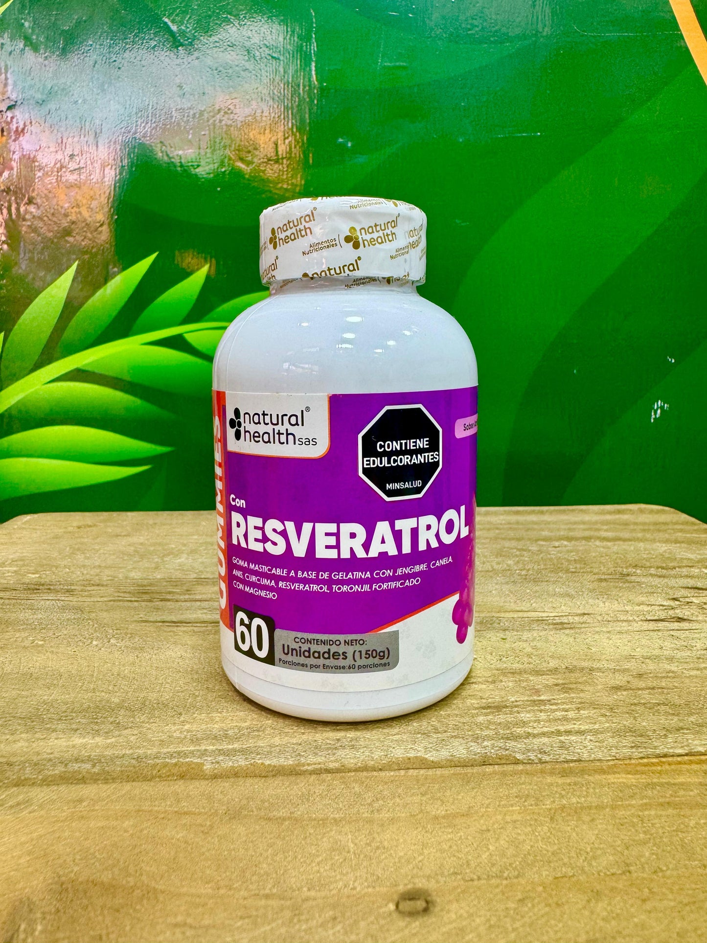 NATURAL HEALTH RESVERATROL *60 GOMITAS
