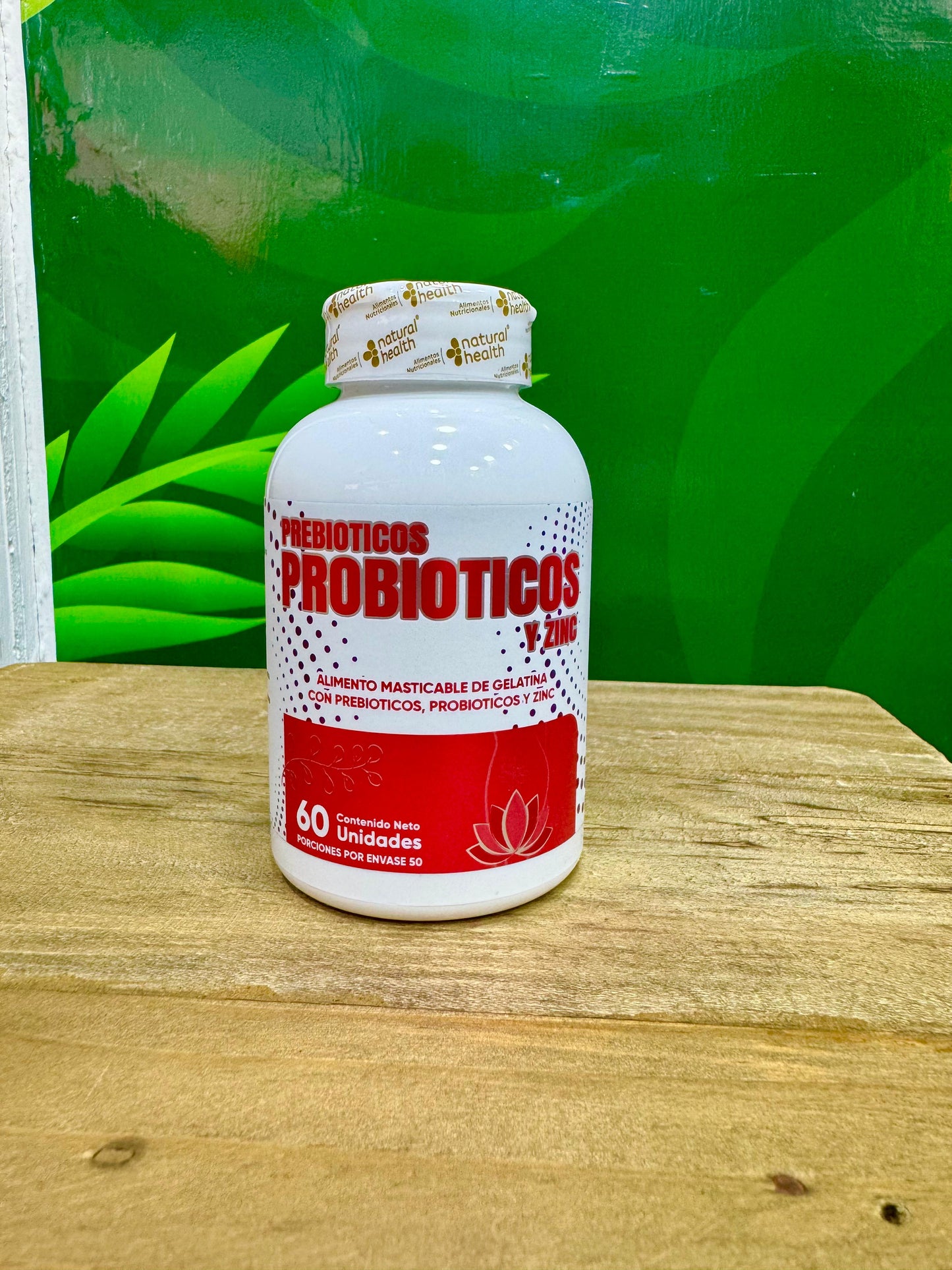 NATURAL HEALTH PREBIOTICOS PROBIOTICOS ZINC *60 UND