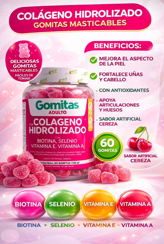 NATURAL HEALTH COLAGENO HIDROLIZADO X60 GOMITAS