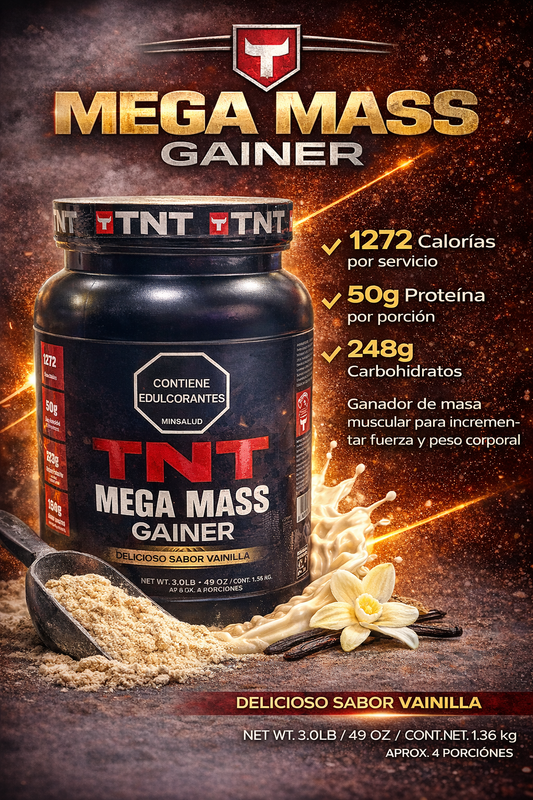 PROTEINA TNT MEGAMASS GAINER VAINILLA * 3 LIBRAS