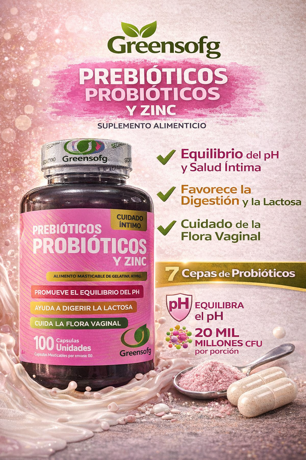 GREENSOFG PROBIOTICOS *100 UND