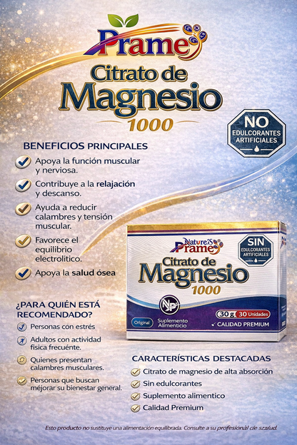 PRAME CITRATO DE MAGNESIO *30 UND