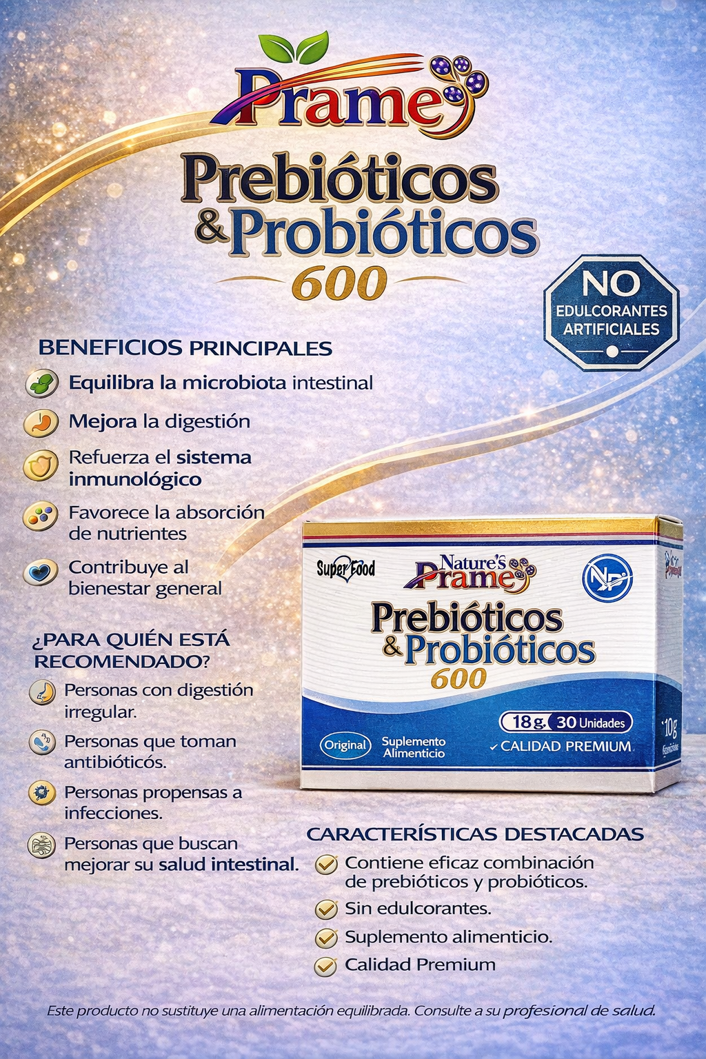 PRAME PREBIOTICO PROBIOTICOS *30 UND