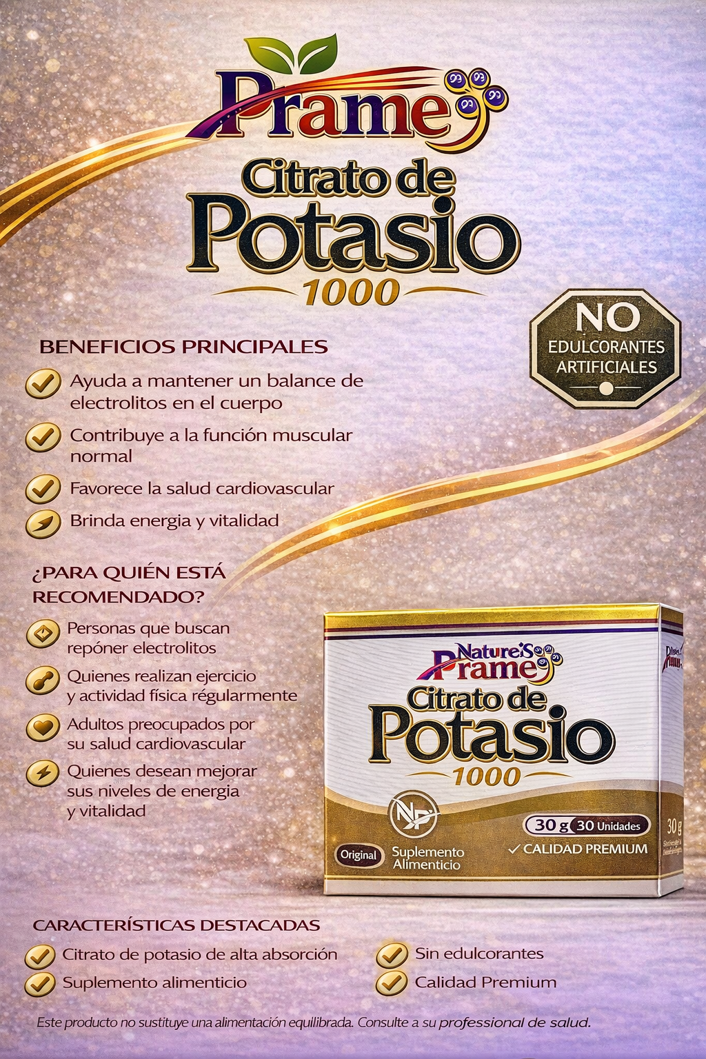 PRAME CITRATO DE POTASIO *30 UND