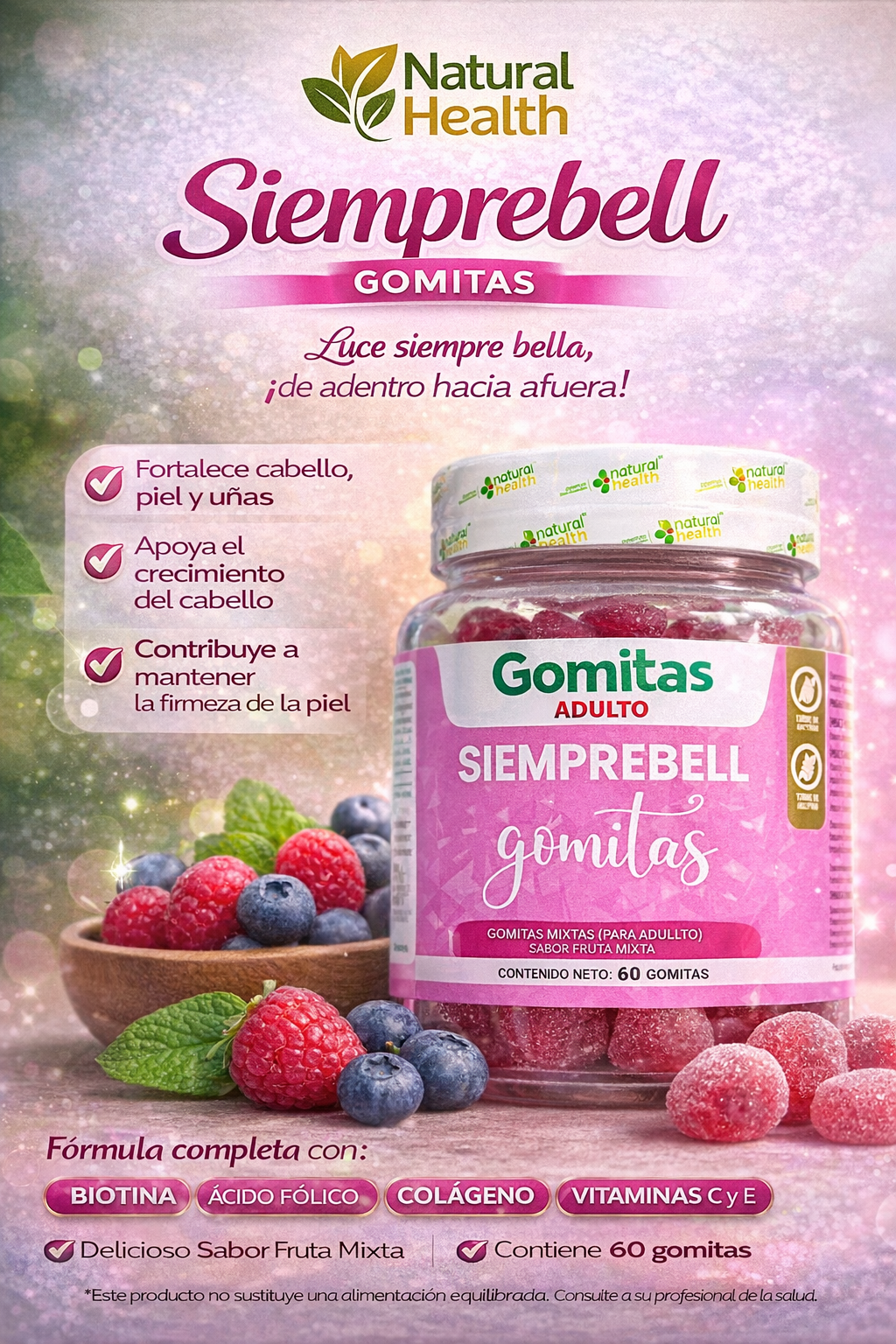 Natural Health Siemprebell *60 Gomitas