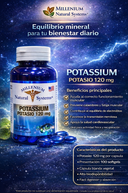 MILLENIUM NATURAL SYSTEM POTASSIUM *100 CAPSULAS