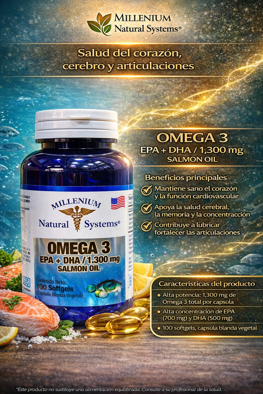 MILLENIUM NATURAL SYSTEM OMEGA 3 1300 MG *100 CAPSULAS