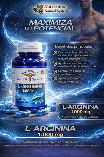 MILLENIUM NATURAL SYSTEM L-ARGININA 1000 MG *60 CAPSULAS