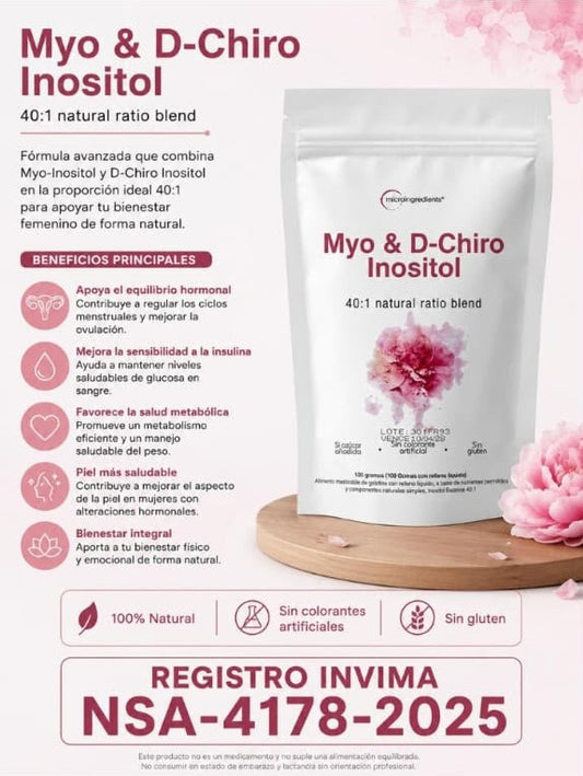 MICROINGREDIENTS MYO & D-CHIRO INOSITOL X90 CAPSULAS