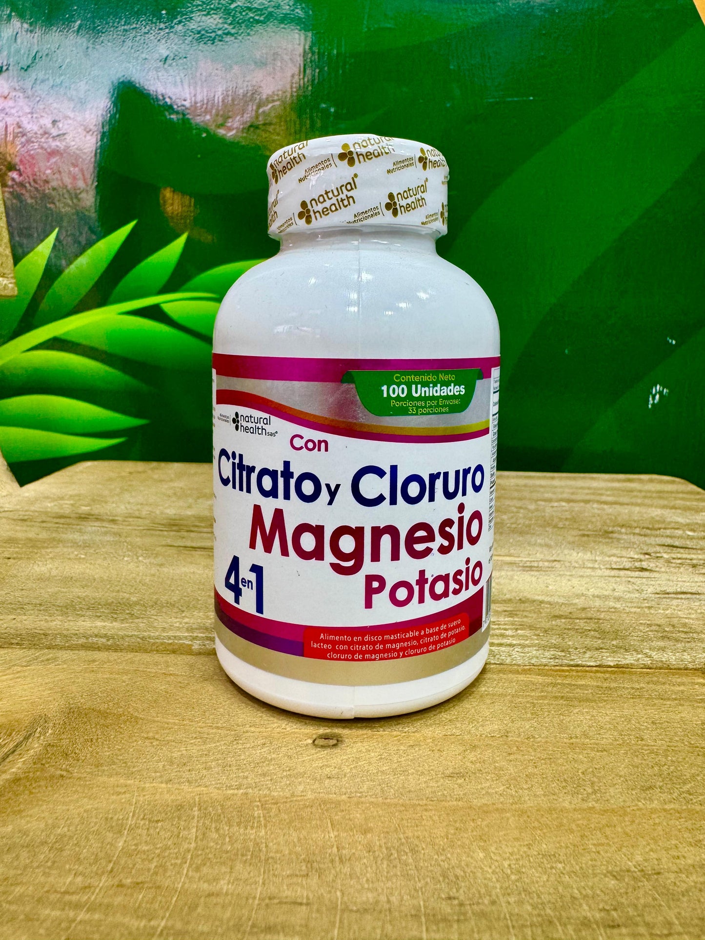 NATURAL HEALTH CITRATO CLORURO MAGNESIO POTASIO *100 UND